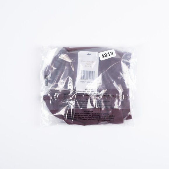 NEW Sol & Mane Cross Back Bra Plum Yoga sports bra - Picture 6 of 9